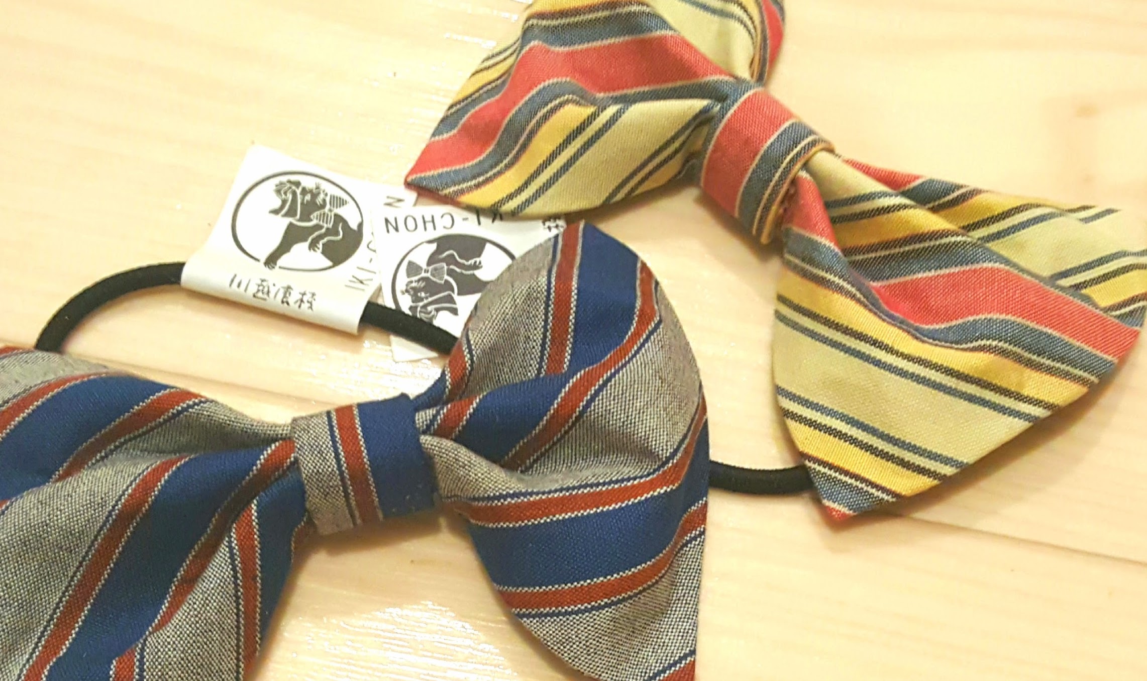 川越唐桟リボン髪ゴム